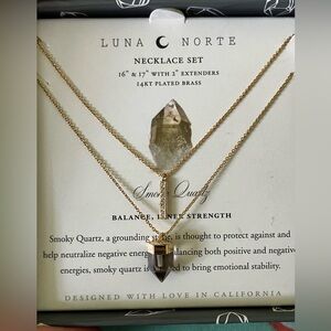 Luna Norte smoky quartz necklace set